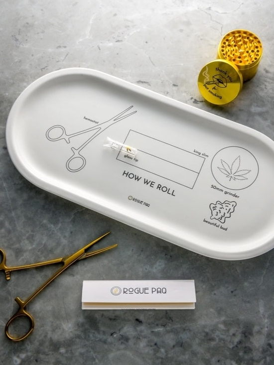 Rogue Paq Other - NWt Rogue Paq 'How We Roll' White Rolling Tray